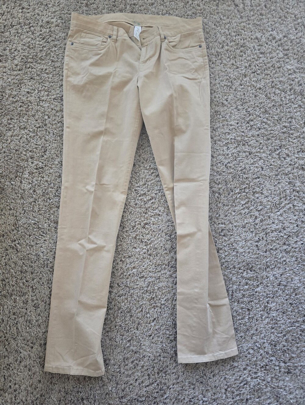 London Jean Beige High-Rise Skinny Pants Size 10